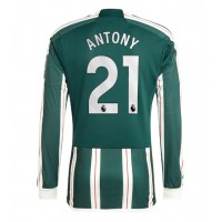Manchester United Antony #21 Udebanetrøje 2023-24 Langærmet